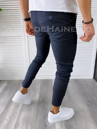 Pantaloni barbati casual regular fit in dungi B1751 P18-7